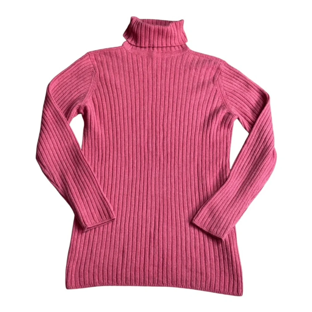 Johnston’s of Elgin Scotland Cashmere Roll-Collar Turtleneck Jumper Sweater 38/L